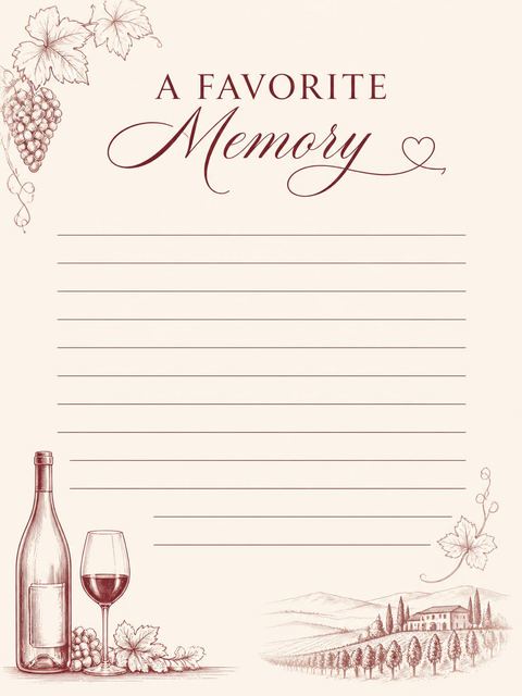 Memory card in the Vineyard Retirement Toast design