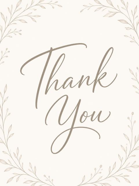 Thank-you flat in the Minimalist Champagne 45th Birthday Invitation design