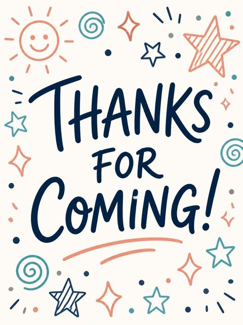Goodbye card in the Navy and Coral Doodle 3rd Birthday design