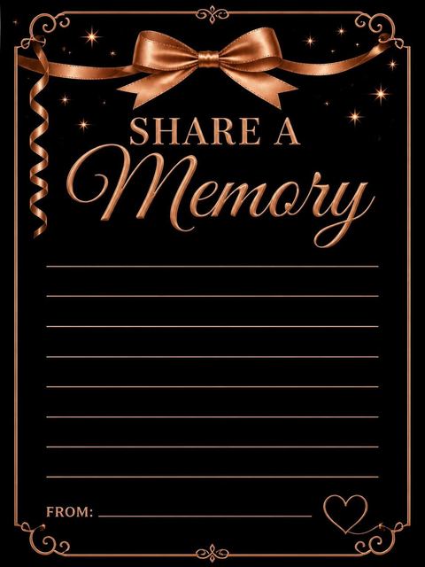 Memory card in the Rose Gold Ribbon 95th Birthday design