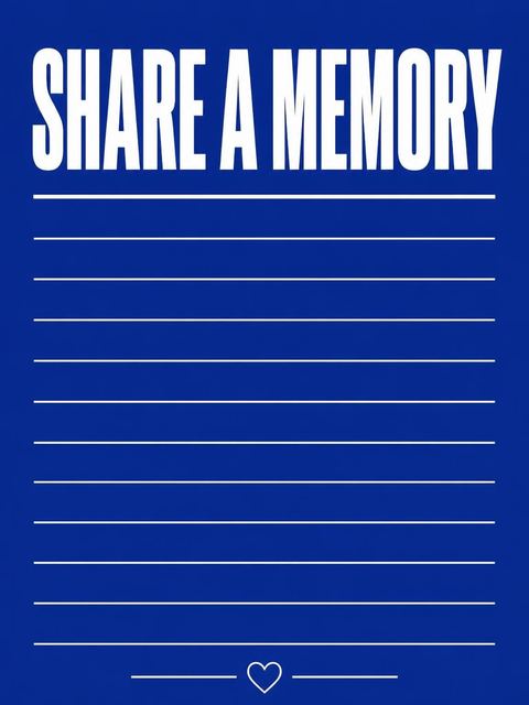 Memory card in the Bold Blue Typography Milestone Birthday design