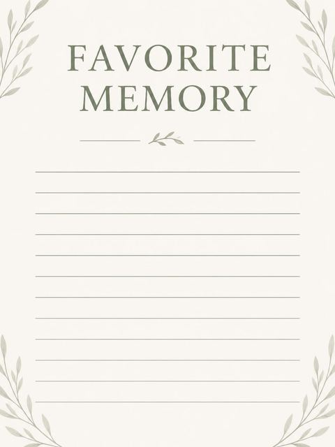 Memory card in the Minimalist Sage Green 50th Birthday design