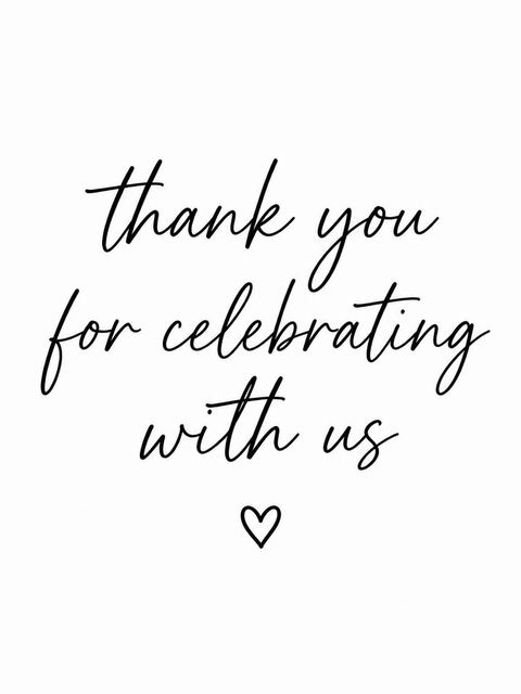 Thank-you flat in the Minimalist Black and White 30th Birthday design