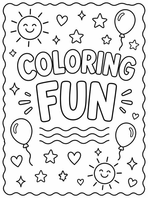 Coloring sheet in the Pastel Hand-Drawn Icon 1st Birthday Invitation design