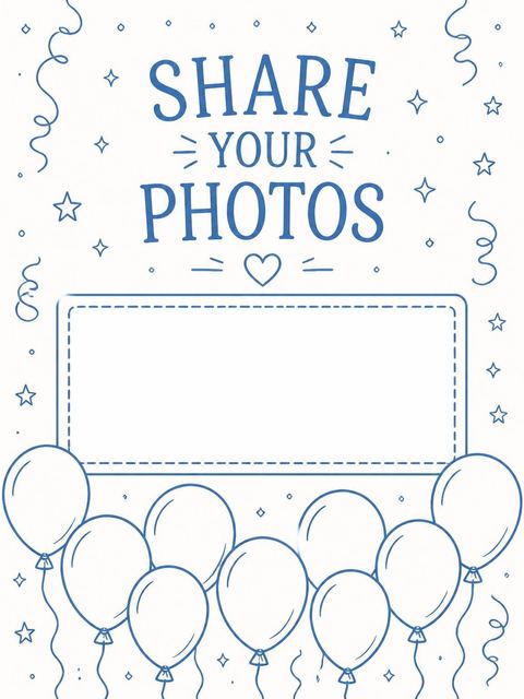 Hashtag card in the Blue Balloon Sketch 18th Birthday design