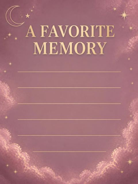 Memory card in the Dusty Rose Gold Moon 30th Birthday design