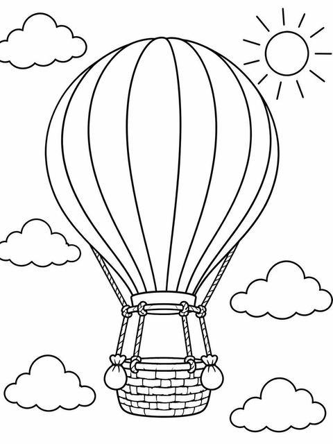 Coloring sheet in the Peach and Mint Balloon 1st Birthday design