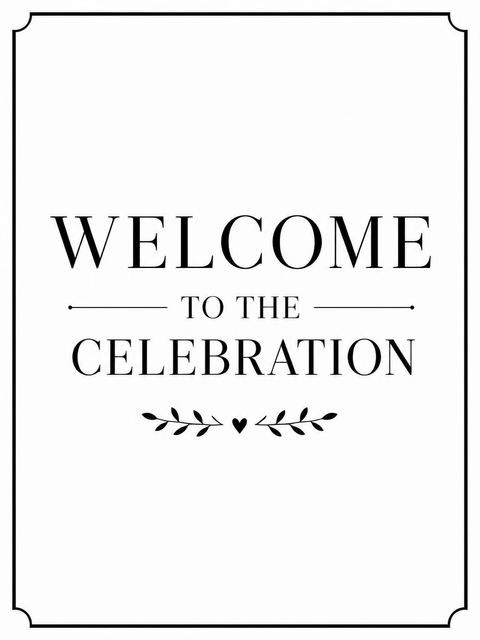 Welcome sign in the Minimalist Black and White Sweet Sixteen design