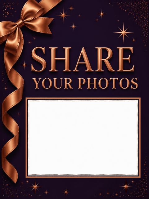 Hashtag card in the Copper Ribbon Deep Violet Birthday design