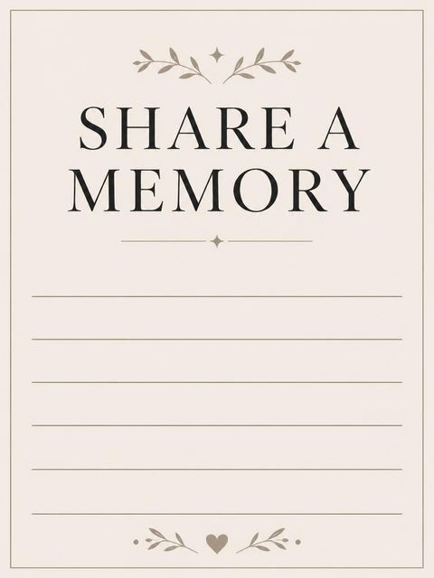 Memory card in the Beige Serif Minimalist 40th Birthday design
