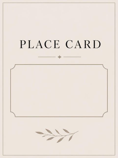 Place card in the Beige Serif Minimalist 40th Birthday design