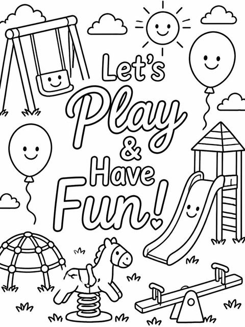 Coloring sheet in the Crayon Playground 10th Birthday design