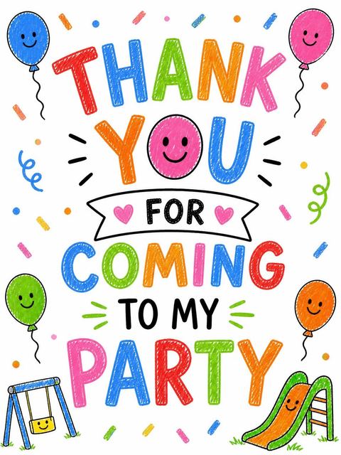 Thank-you flat in the Crayon Playground 10th Birthday design