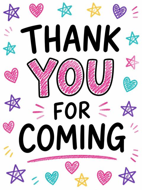 Thank-you flat in the Crayon Gymnastics Girl's 7th Birthday Invitation design