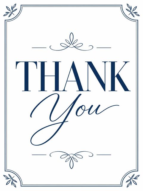Thank-you flat in the Minimalist Navy Ninety Milestone design