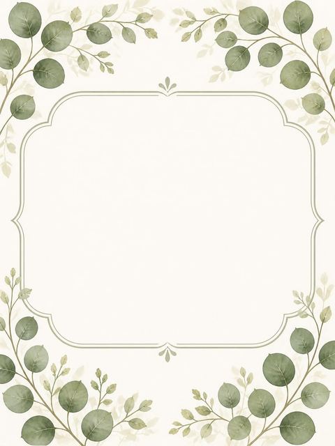 Place card in the Watercolor Eucalyptus Bridal Shower Invitation design