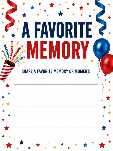 Memory card in the Bold Red Hooray 25th Birthday Invitation design
