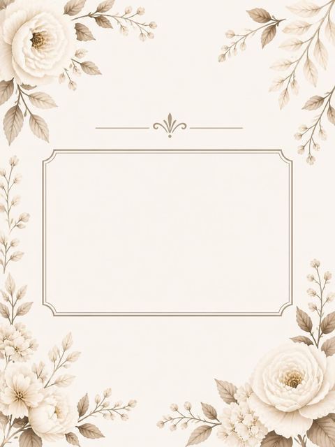 Place card in the Sepia Floral Bridal Shower Invitation design