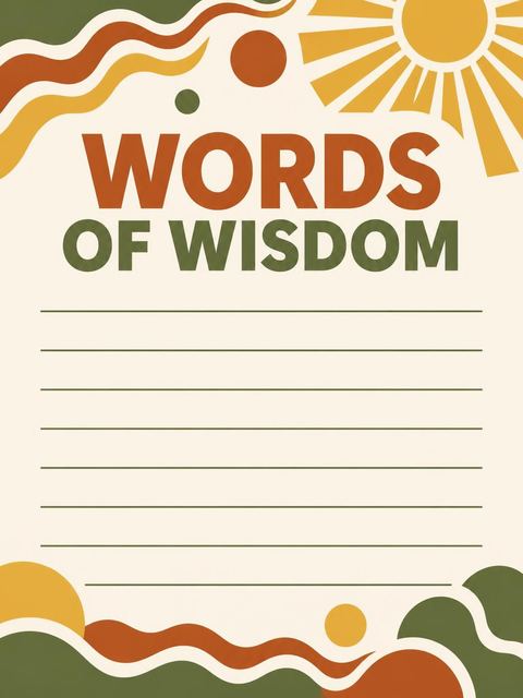 Advice card in the Retro Earth Tone 60th Birthday design