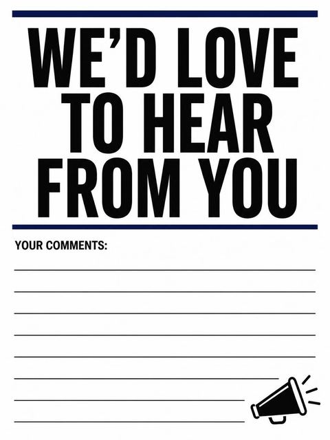 Feedback card in the Minimalist Bold Type 65th Birthday design
