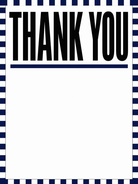 Thank-you flat in the Minimalist Bold Type 65th Birthday design