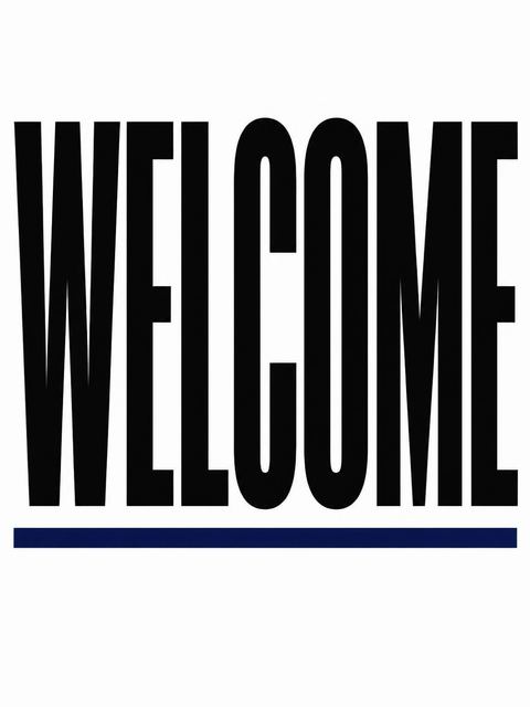 Welcome sign in the Minimalist Bold Type 65th Birthday design