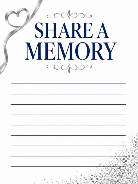 Memory card in the Silver Metallic 80th Birthday Invitation design