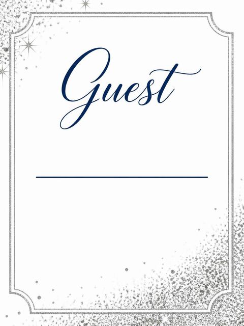 Place card in the Silver Metallic 80th Birthday Invitation design