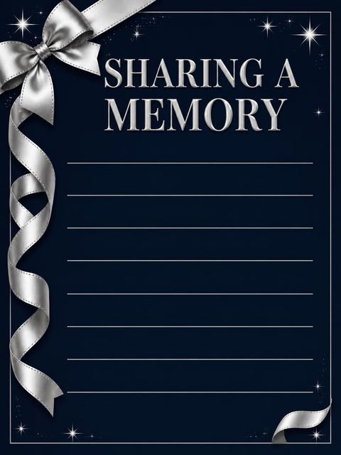 Memory card in the Indigo Silver Ribbon 85th Birthday design