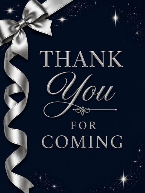 Thank-you flat in the Indigo Silver Ribbon 85th Birthday design