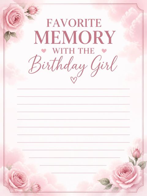 Memory card in the Magical Pink Unicorn 5th Birthday design