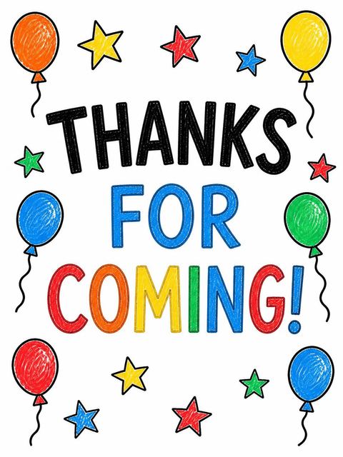 Thank-you flat in the Blue Crayon Helicopter 6th Birthday design