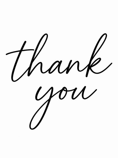 Thank-you flat in the Black Script Minimalist Birthday Invitation design