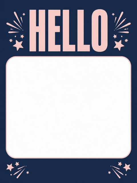 Place card in the Navy and Blush Typography Birthday design