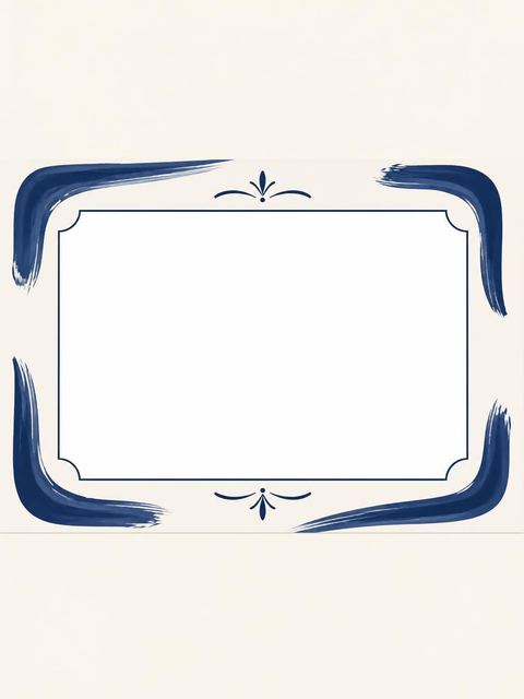 Place card in the Indigo Brush-Lettered 75th Birthday Invitation design