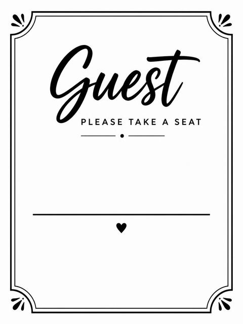 Place card in the Minimalist Brush-Stroke 25th Birthday design