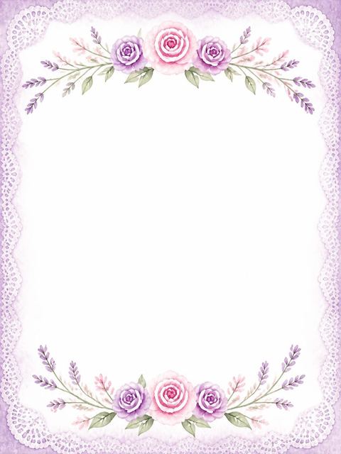 Place card in the Lavender Watercolor Floral 6th Birthday design