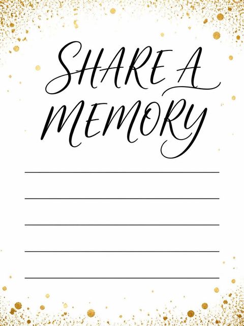 Memory card in the Gold Splatter Metallic 60th Birthday design