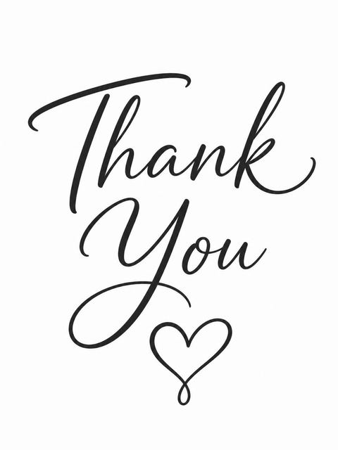 Thank-you flat in the Minimalist Brush Script 35th Birthday design