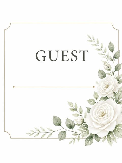 Place card in the Watercolor Rose Bride Bridal Shower design