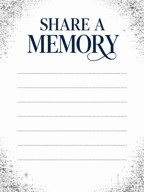 Memory card in the Silver Glitter 50th Birthday Invitation design