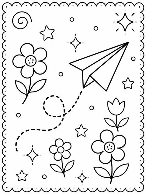 Coloring sheet in the Pastel Spiral Doodle 14th Birthday Invitation design