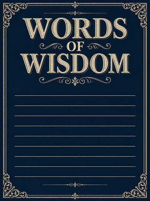 Advice card in the Navy Cream Vintage Border 40th Birthday design