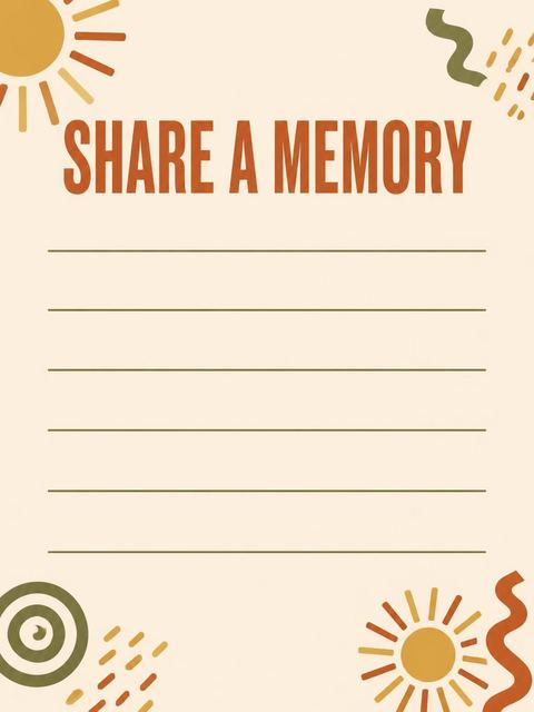 Memory card in the Terracotta Sage Abstract Birthday Invitation design