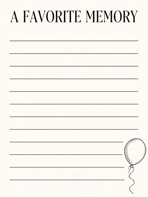 Memory card in the Black Ink Balloon 65th Birthday Invitation design