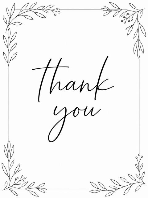 Thank-you flat in the Minimalist Black and White 80th Birthday design
