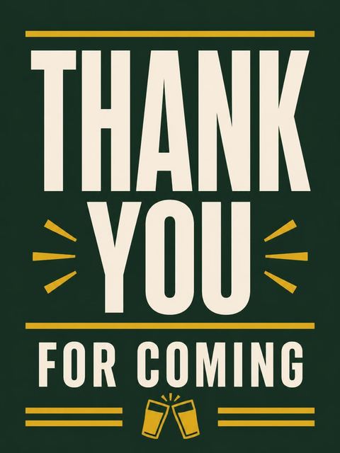 Thank-you flat in the Dark Green Bold Typography 21st Birthday design
