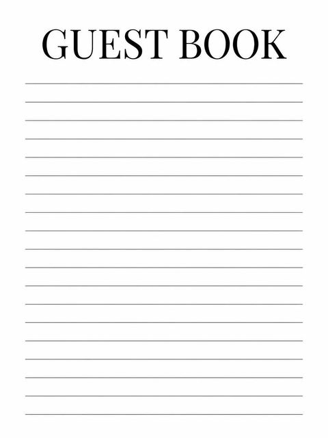 Guest sign-in sheet in the Black and White Script Sweet Sixteen design