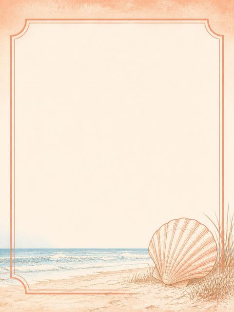 Place card in the Vintage Etched Lifeguard Beach Party design