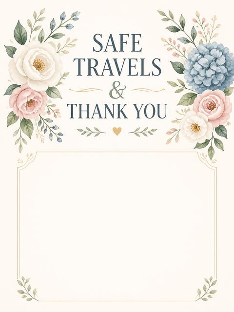 Goodbye card in the Navy Hydrangea Retirement Celebration design